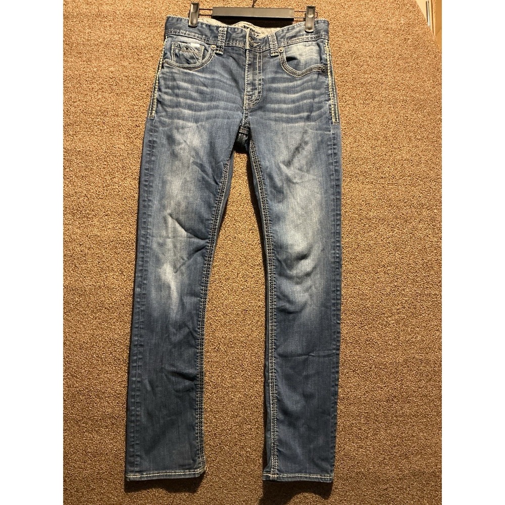 Buckle Black Men's 3 Straight Leg Jeans 30x32 BBLA342 Stretch Rodeo Ranch Cowboy